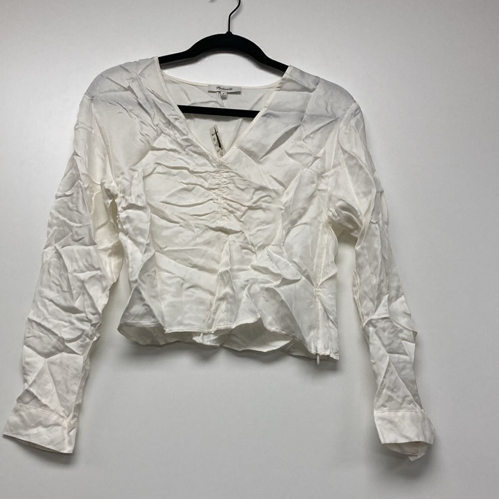 Madewell Brushed Ruched-Front Top - Picture 6 of 7